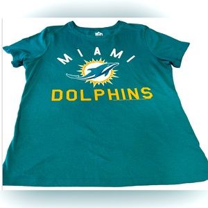 Miami Dolphins NFL  Team Apparel Women’s Medium Green Short Sleeve 2016 T-shirt